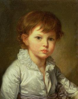 Jean Baptiste Greuze Portrait of Count Stroganov as a Child France oil painting art